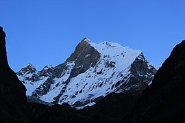 Machhapuchchhre (Fish Tail) peak from Machhapuchchhre base camp (MBC)