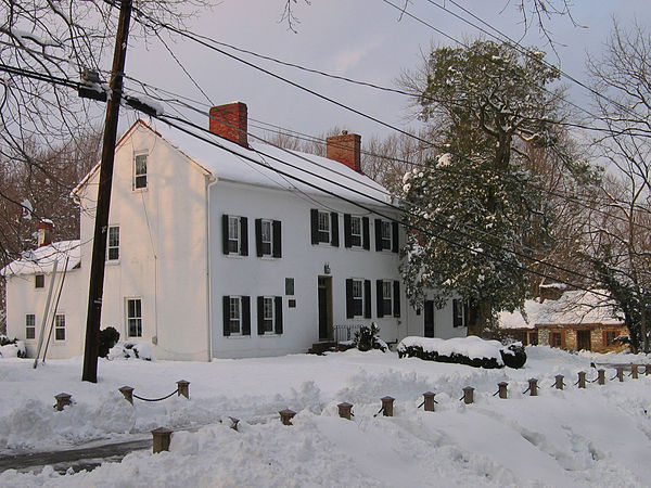 The Madison House in February 2006. It was built around 1800 and originally owned by Caleb Bentley. The house provided refuge for President James Madi