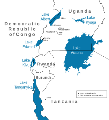 File:Main archaeological sites of the interlacustrine kingdoms.svg