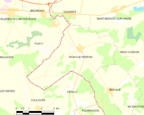 Poziția localității Rigny-le-Ferron