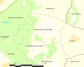 Poziția localității Montagny-lès-Seurre