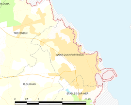 Mapa obce Saint-Quay-Portrieux