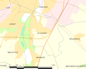 Poziția localității Le Coudray