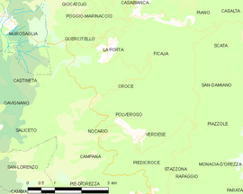Mapa obce Croce