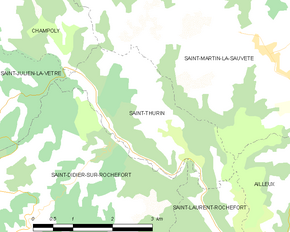 Poziția localității Saint-Thurin