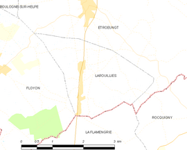 Mapa obce Larouillies