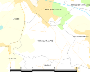 Poziția localității Thun-Saint-Amand
