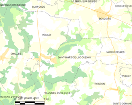 Mapa obce Saint-Mars-de-Locquenay