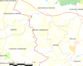 Poziția localității Viré-en-Champagne