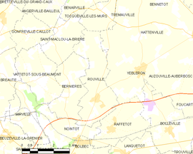 Mapa obce Rouville
