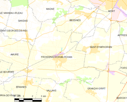 Frontenay-Rohan-Rohanin kartta