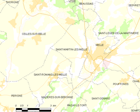 Poziția localității Saint-Martin-lès-Melle