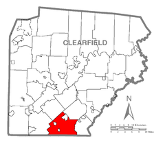 Map of Beccaria Township, Clearfield County, Pennsylvania Highlighted.png