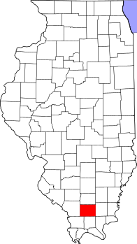 Map of Illinois highlighting Williamson County.svg