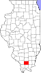 Mapa del estado que destaca el condado de Williamson