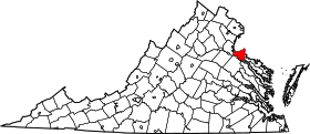 Map of Virginia highlighting King George County.svg