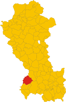 Map of comune of Lagonegro (province of Potenza, region Basilicata, Italy).svg