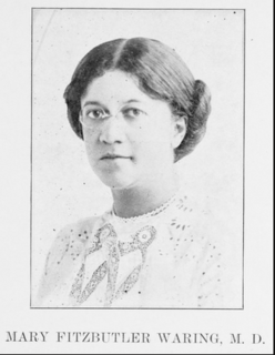 Mary Fitzbutler Waring American physician, and president