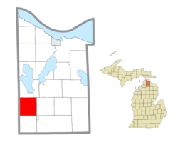 Location within Cheboygan County