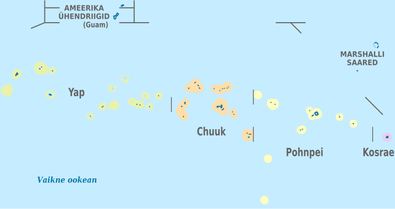 File:Micronesia, administrative divisions - et - colored.svg