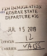 Micronesia Exit Stamp