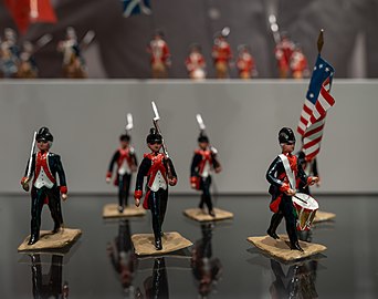 Military miniatures at American art & carousel gallery building, Heritage Museum and Gardens, Sandwich, Massachusetts, US