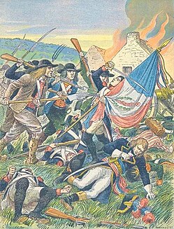The War in the Vendee was a royalist uprising against revolutionary France in 1793-1796. Mort de Mermet par Georges Dascher.jpg