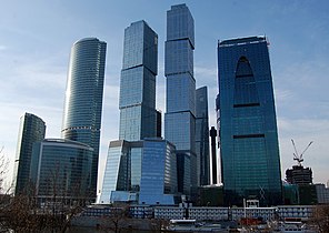 Moskva-City: zleva Naberezhnaya Tower (C), City of Capitals: Saint Petersburg,