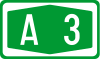 Motorway-A3-Hex-Green.svg
