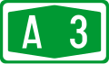 A3 snelweg schild