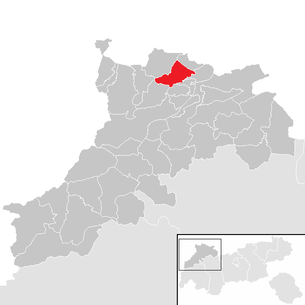 Lage der Gemeinde Musau im Bezirk Reutte (anklickbare Karte)
