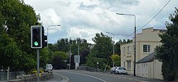 De weg N69 loopt door Glin, County Limerick