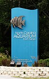 Sign for the aquarium