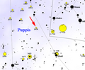 Map showing the location of NGC 2439