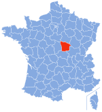 Localisation de la Nièvre