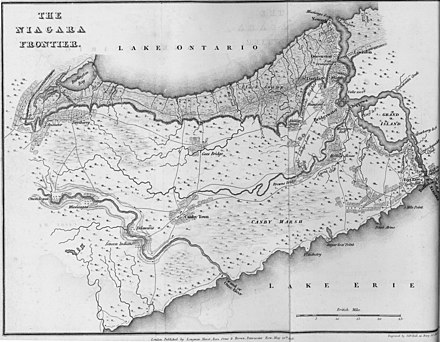 The river in a map from 1818