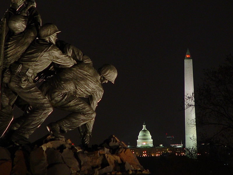 File:Night view of Washington Monuments.JPG