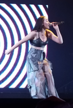 Cyrus during Katy Perry's Witness: The Tour. Noah Cyrus in St. Louis MO USA Opening Witness The Tour for Katy Perry (cropped).png
