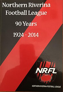 Northern Riverina Football League. 452 page, 90 year history book from 1924 to 2014. By Keith Rees Northern Riverina Football League, 90 years 1924 - 2014.jpg