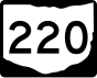 State Route 220 marker