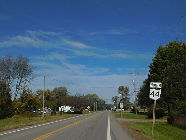 SR 44 north from SR 43 in Waynesburg