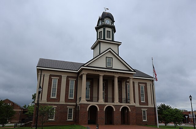 Former Chatham County Courthouse in Pittsboro