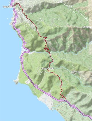 <span class="mw-page-title-main">Old Coast Road (Big Sur)</span> Pre-1920 dirt road in Monterey County, California