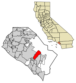 Location of Lake Forest in Orange County, California.