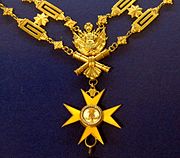 Kreuz und Collane des Ordens vom Goldenen Sporn