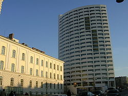 The Schwesternturm at the U3 subway terminal