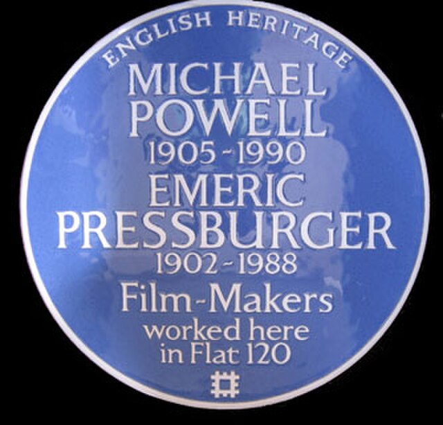 English Heritage blue plaque at Dorset House in Marylebone, central London