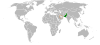 Location map for Bahrain and Pakistan.