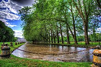 The canal and his border of old planes