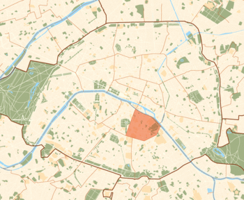 Carte des arrondissements parisien